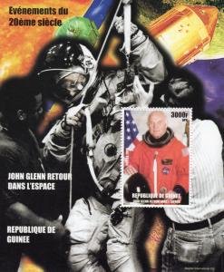Guinea 1998 JOHN GLENN BACK IN SPACE s/s Perforated Mint (NH)