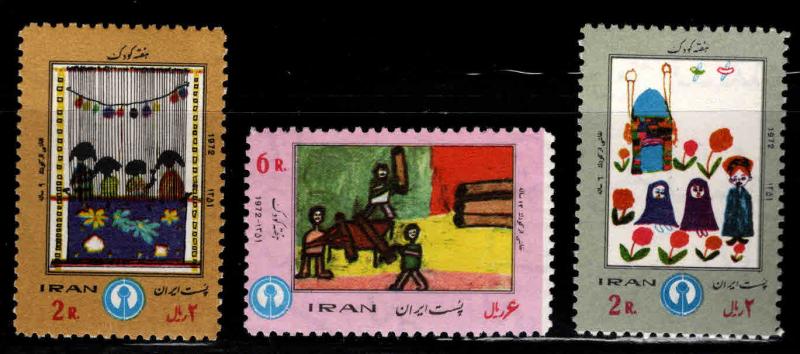 IRAN Scott 1678-1680 MNH** 1972  Childrens Art set