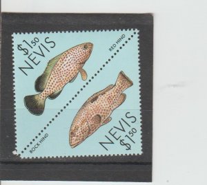 Nevis  Scott#  546  MNH Pair  (1987 Fish)
