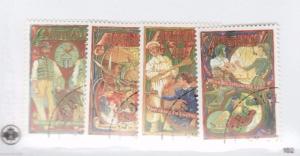 1993 Australia Sc #1320 1321 1322 1323 Laborers Working - Used set  Cv $5.25