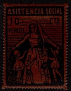 1937 Spain Civil War 10 Centimos El Vergel Social Assistance Unused