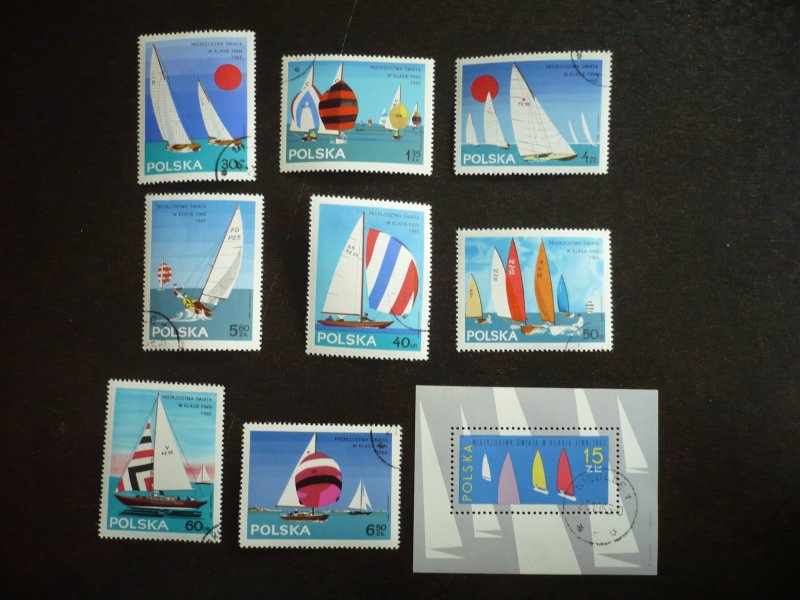 Stamps - Poland - Scott# 1324-1332 - CTO Set of 8 Stamps + 1 Souvenir Sheet