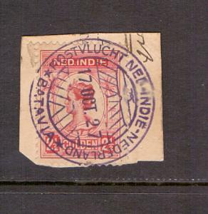 Netherlands Indies 1913   used  136   Wilhelmina 2 1/2 gld special flight cancel