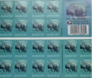 2024 Save Manatees  forever stamps  5 books of 20PCS, total 100pcs
