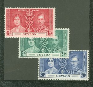 Ceylon #275-7 Unused Single (Complete Set)