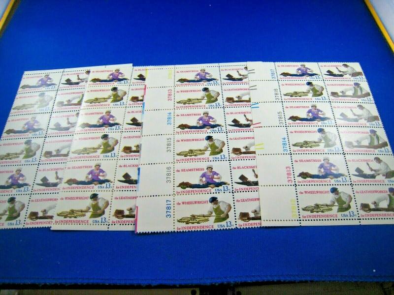 U.S. SCOTT # 1712-1720  -  PLATE BLOCKS of 12  - MATCHED SET OF 4