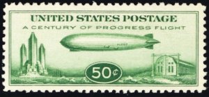 C18, Mint VF NH 50¢ Airmail Zeppelin BIG Stamp * Stuart Katz