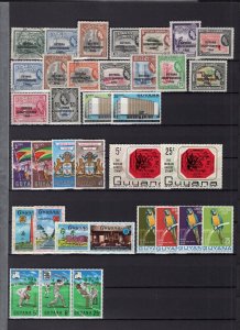 Guyana 1966-1971 Selection Mostly MNH Sets With Better See Scans