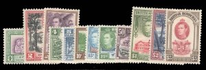 British Honduras #115-126 Cat$80 (for hinged), 1938 George VI, complete set, ...