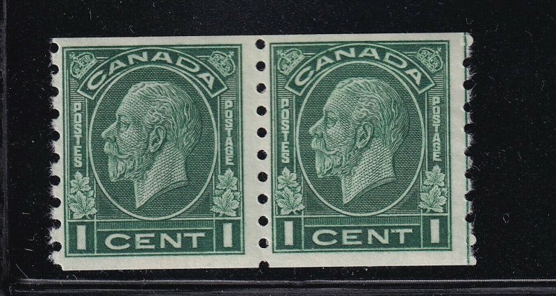 Canada Scott # 205 Pair F-VF mint lightly hinged nice color cv $ 30 ! see pic !