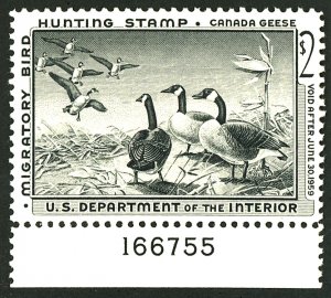 U.S. #RW25 MINT PL# SINGLE OG NH