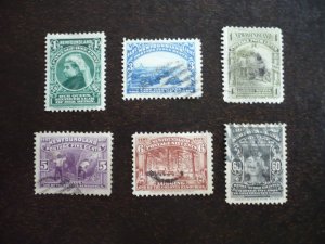 Stamps - Newfoundland - Scott# 61,63-66,74 - Used Part Set of 6 Stamps