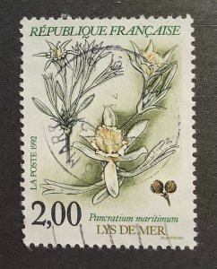 France 1992 Scott 2298 used - 2.00fr,  Flower,  Pancratium maritimum, Lys de mer