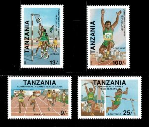 Tanzania 1990 - Commonwealth Games, New Zealand - Set of 4v - Scott 623-26 - MNH