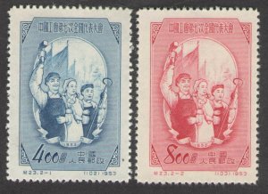 PR China 1953 C23, All-China Trade Union (2v Cpt) MNH