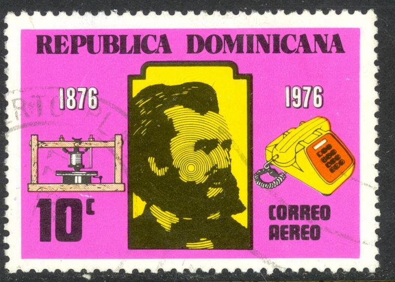 DOMINICAN REPUBLIC 1976 Alexander Graham Bell Airmail Issue Sc C242 VFU