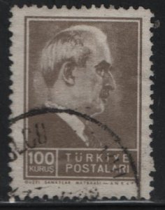 TURKEY, 893, USED, President Inonu