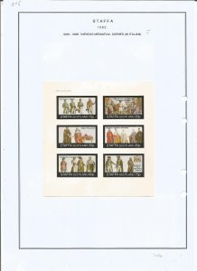 STAFFA - 1982 - Mediaeval Scenes - Sheet - Mint Light Hinged -Private Issue