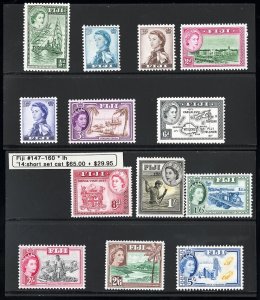 Fiji Stamps # 147-60 MLH VF Scott Value $65.00