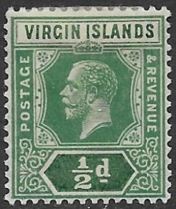Virgin Island 47   1921   1/2 d  fine mint  - hinged