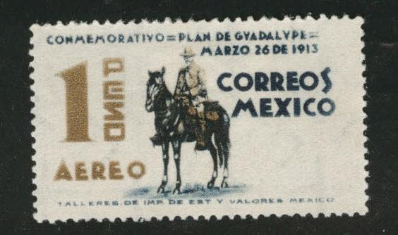 MEXICO Scott C84 MH*, 1938 airmail stamp CV $4.75