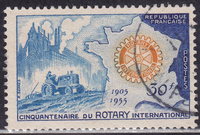 France 741 Allegory & Rotory Emblem 30F 1955