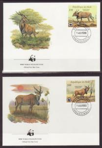 Mali 542-545 Elands 1986 S/4 U/A FDC