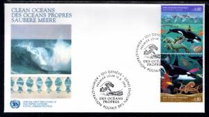 UN Geneva 215a Clean Oceans  UN Postal Admin U/A FDC