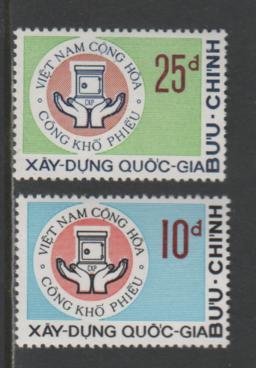 South Vietnam 1972 SC# 431-432 Hands Holding Safe set 2 MNH