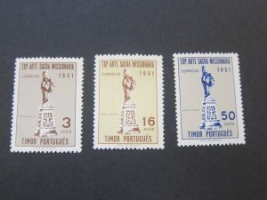 Timor 1953 Sc 275-77 set MH