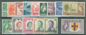 Sarawak #197-211v  Single (Complete Set)