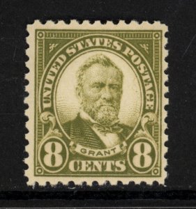 SCOTT 560 1923 8 CENT GRANT REGULAR ISSUE MNH OG VF CAT $80!