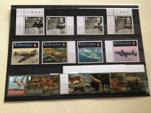 Gibraltar mint never hinged Shakespeare RAF and Endangered Animals stamps A14442