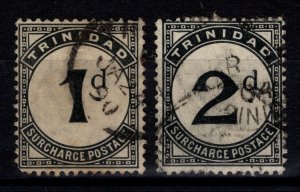 Trinidad 1885 Postage Due, 1d & 2d Wmk Crown CA [Used]