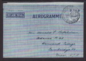 Australia 10d Airplane and Globe Aerogramme Used