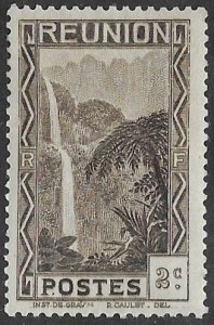 France-Reunion # 127  2c Waterfall  (1) Unused VF