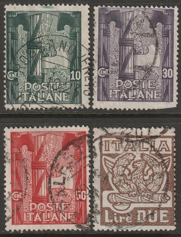 Italy 1923 Sc 159-61,163 partial set used CDS