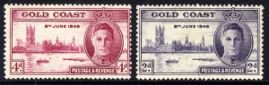 Gold Coast 1946 KGV1 Set Victory MM SG 133a / 134a ( C394 )