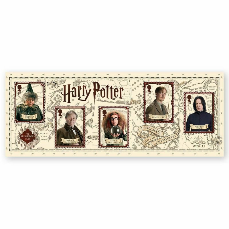 Royal Mail - Harry Potter - UV Light Illumination sheet of 5 stamps - Mint