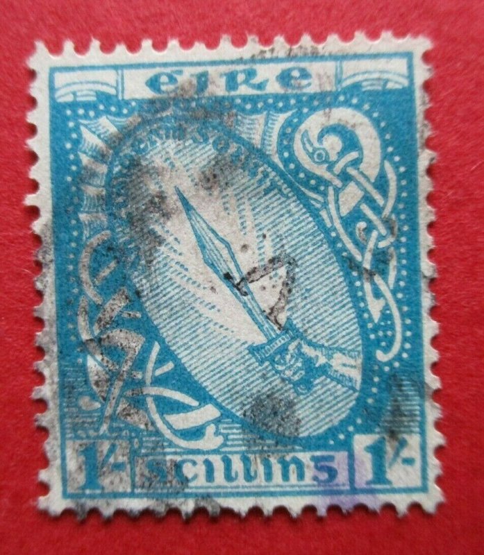 SG122 Ireland 1940 1/- Light Blue Used