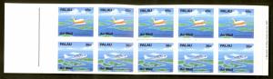 PALAU 1989 $4.05 AIRCRAFT BOOKLET Sc C20b MNH