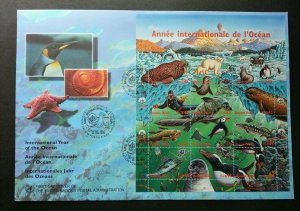 United Nation International Year Of Ocean 1998 Marine Fish Penguin Polar (FDC)