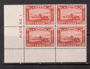 Canada #175 VF/NH Plate #1 LL Block