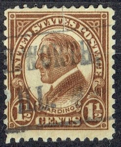 1926 1.5c HARDING precancel from KENILWORTH IL (633-411) UNLISTED TYPE!