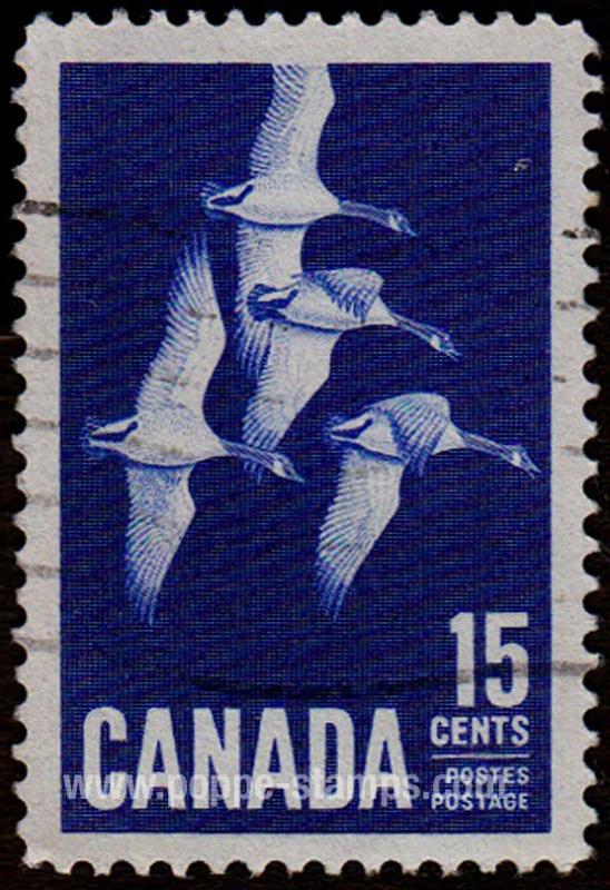 Canada, Sc 415, SG 539 Study, Hinged - 1963 15c. - Geese,...