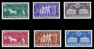 Luxembourg #272-277 Cat$175, 1951 United Europe, set of six, never hinged