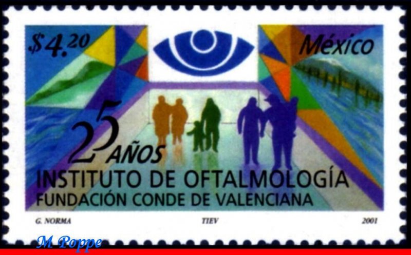 2242 MEXICO 2001 OPHTHALMOLOGY INSTITUTE, 25 YEARS, HEALTH, MI# 2940, MNH