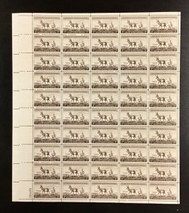 1078   Antelope-Wildlife   MNH 3 c stamp  Sheet of 50    1956