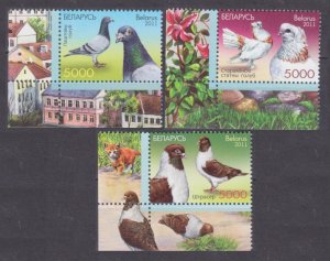 2011 Belarus 880-882+Tab Birds - Doves 6,50 €