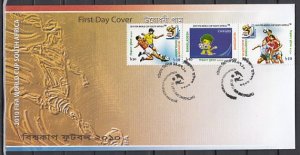 Bangladesh, Scott cat. 769. So. Africa, W. Cup Soccer issue. First day cover. ^